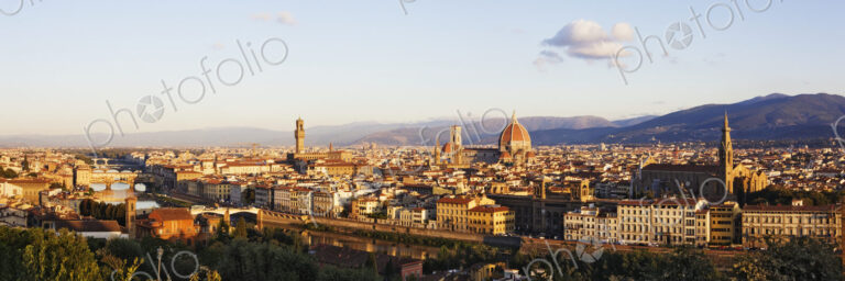 Skyline of Florence from the Piazza Michelangelo at Dawn