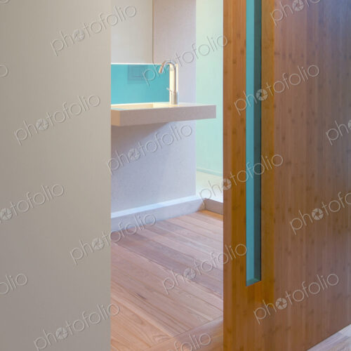 Sliding door of modern bathroom Sliding door of modern bathroom