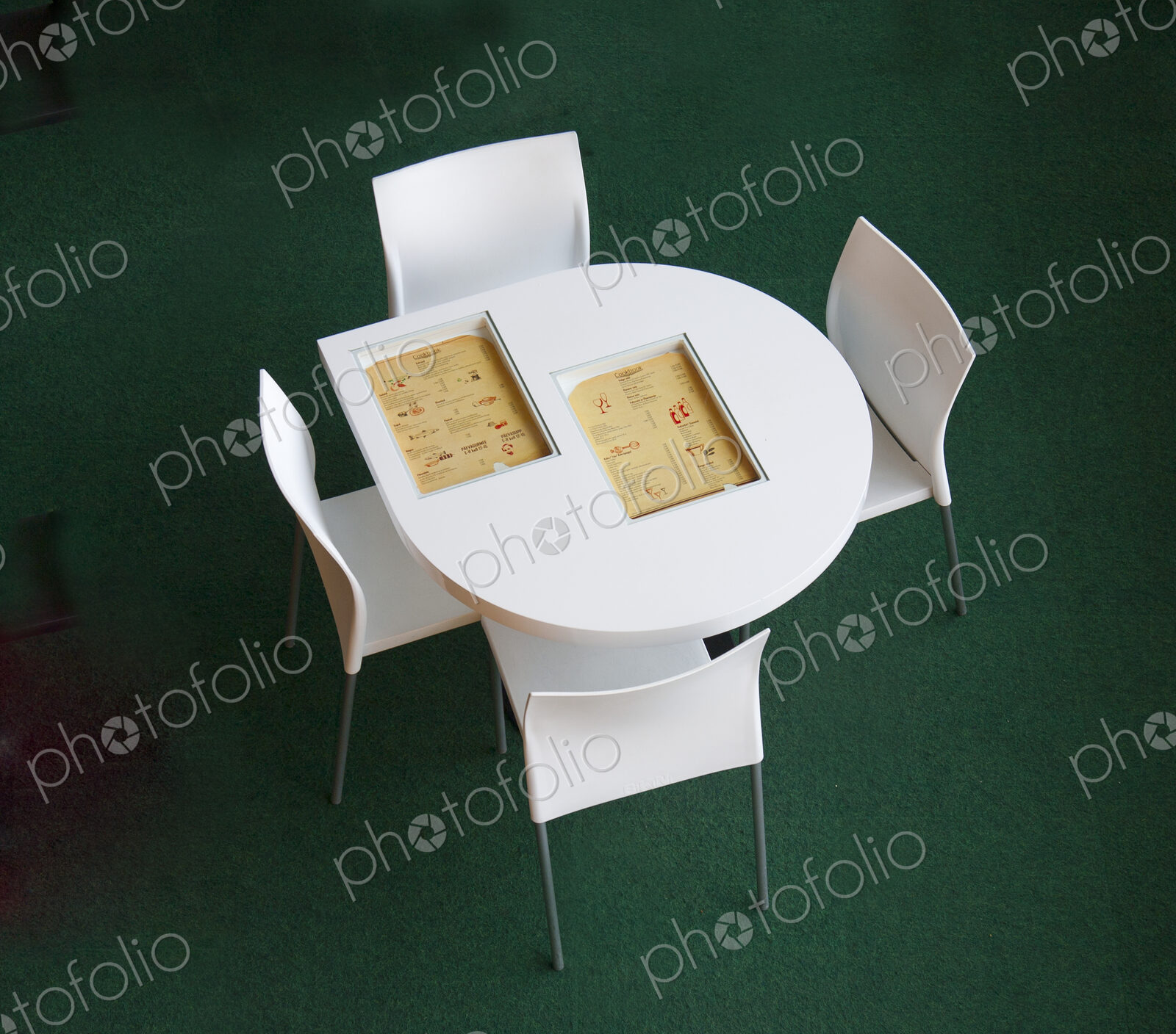 Small Cafe Table With Cookbooks