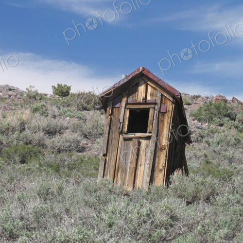 Small Ghost Town Outhouse