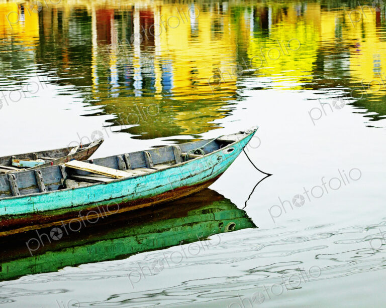 Small Wooden Boats on the Water