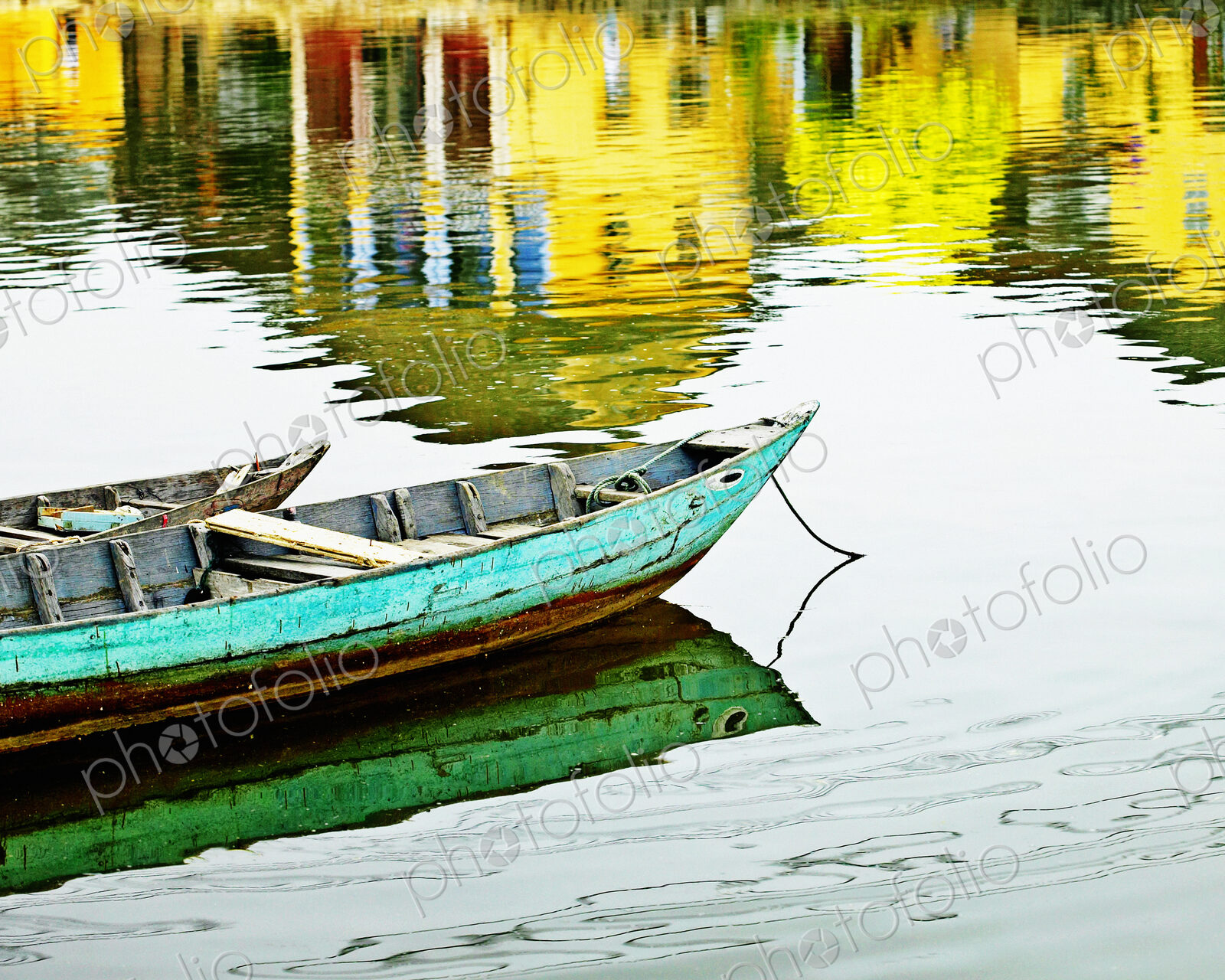 Small Wooden Boats on the Water