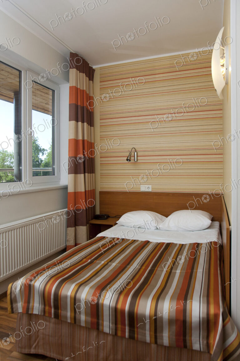 Small and Colorful Hotel Room