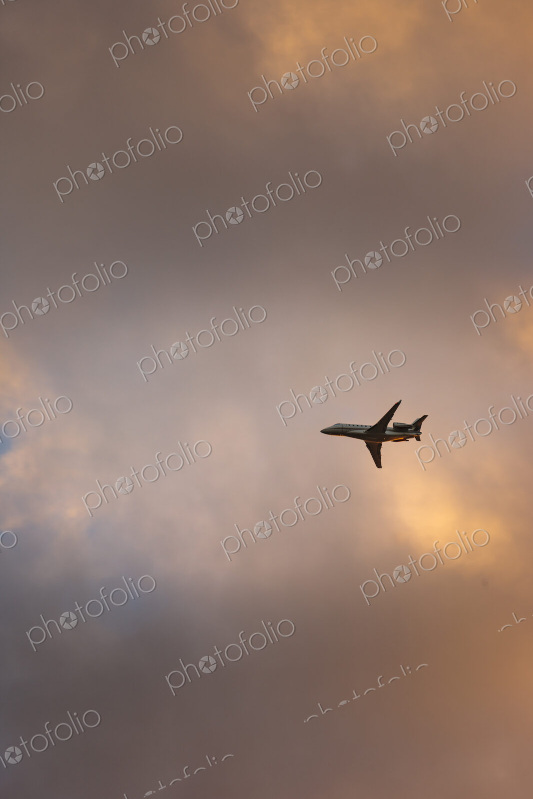 Small jet flying, USA