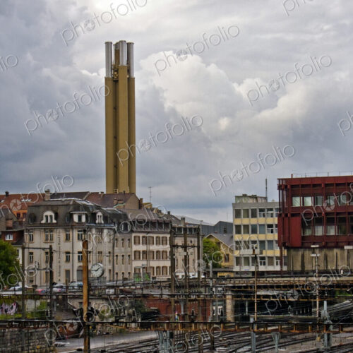Smoke Stacks and Rail Yard Smoke Stacks and Rail Yard