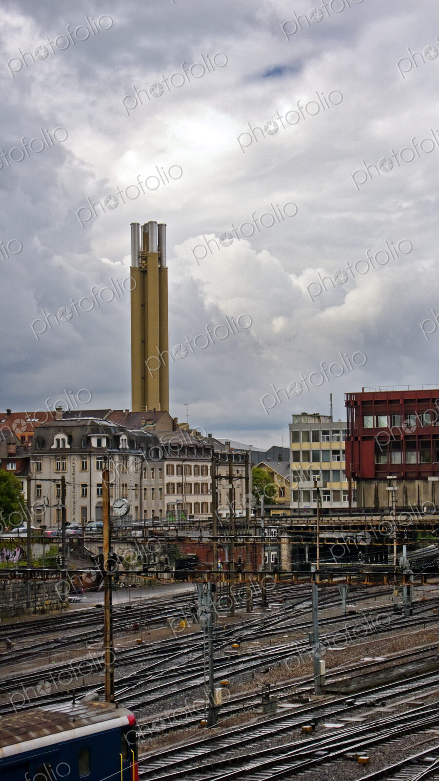 Smoke Stacks and Rail Yard