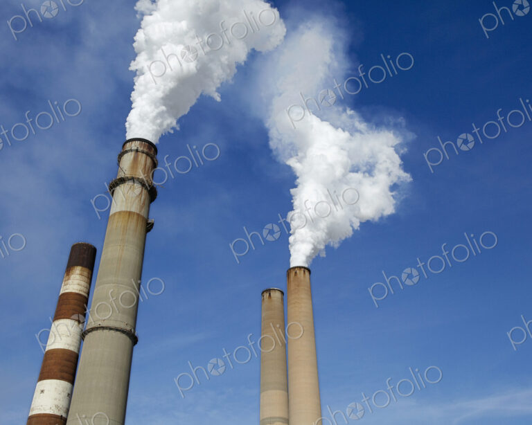 Smokestacks Billowing Smoke