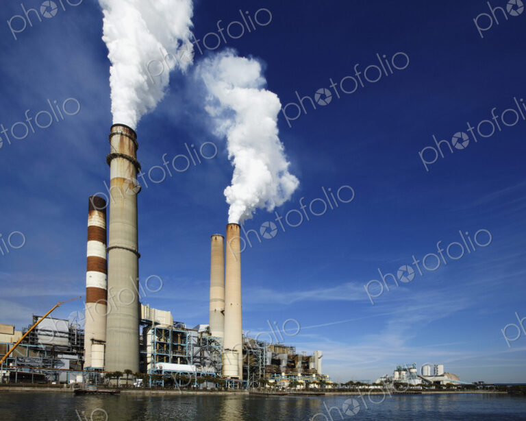 Smokestacks Billowing Smoke