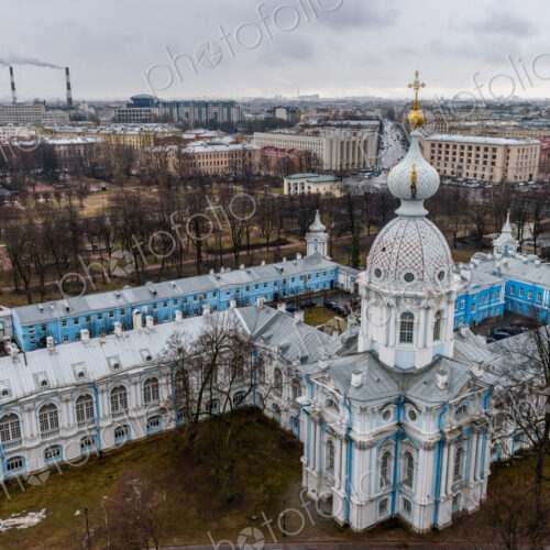 Smolny Convent of the Resurrection, the main church, a blue-and-white building,… Smolny Convent of the Resurrection, the main church, a blue-and-white building,…