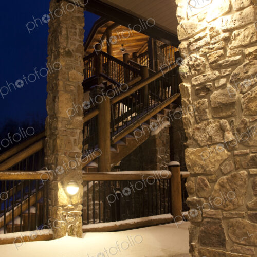 Snow Covered Countryside Hotel at Night Snow Covered Countryside Hotel at Night