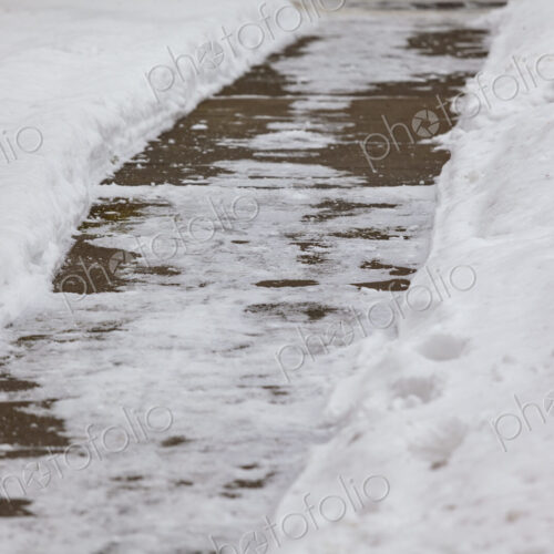 Snow and ice covered sidewalk, Spokane, WA USA Snow and ice covered sidewalk, Spokane, WA USA