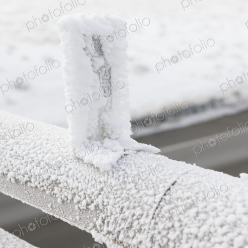 Snow on Bridge Railing Snow on Bridge Railing
