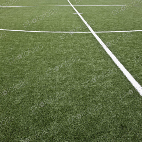 Soccer field with markings.