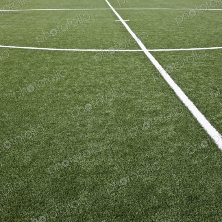 Soccer field with markings.