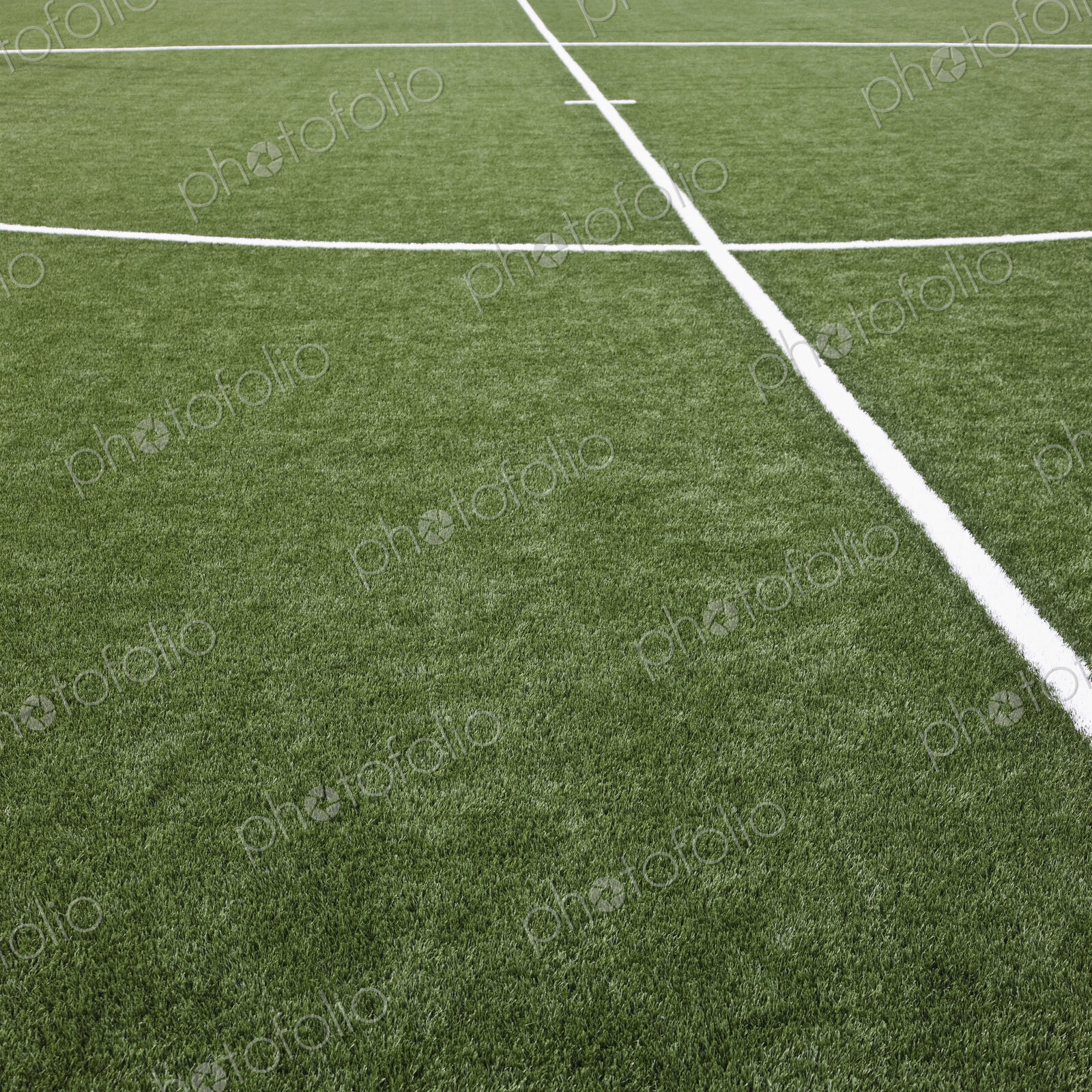 Soccer field with markings.