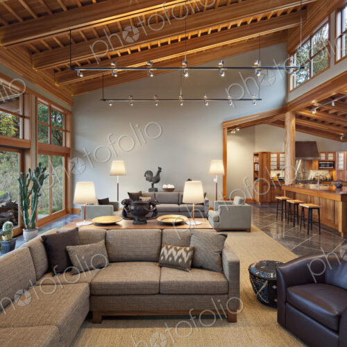 Sofa and armchairs in modern house Sofa and armchairs in modern house