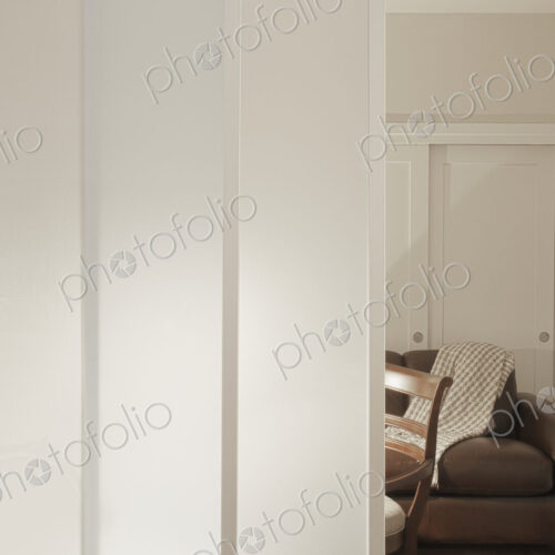 Sofa in white living room.