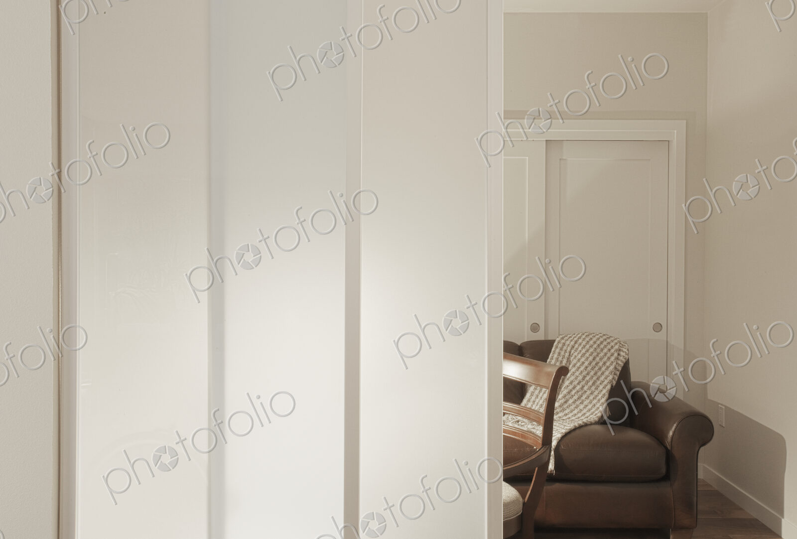 Sofa in white living room.