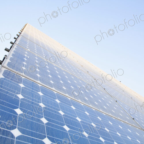 Solar Panels and Blue Sky