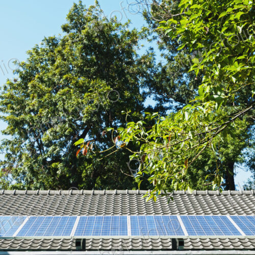 Solar energy panels on a traditional Chinese roof. Providing stored solar green energy, Solar energy panels on a traditional Chinese roof. Providing stored solar green energy,