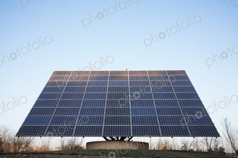 Solar panels against blue sky