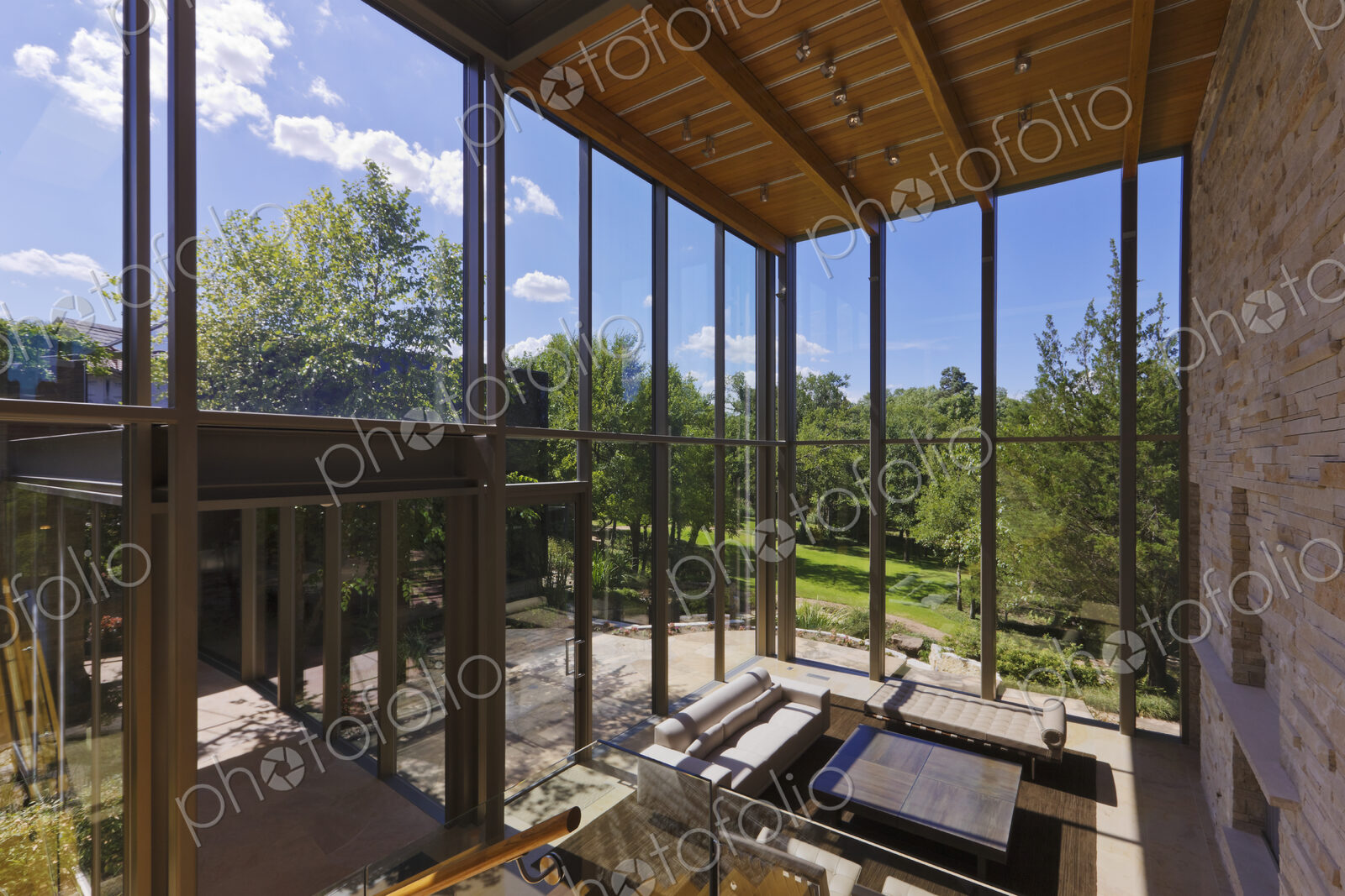 Spacious Living Room With a View