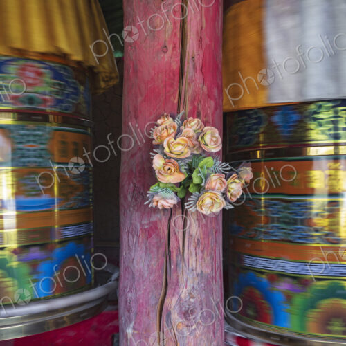 Spinning Prayer Wheels Dongpojia, Sichuan Province, Kham Tibet Spinning Prayer Wheels Dongpojia, Sichuan Province, Kham Tibet