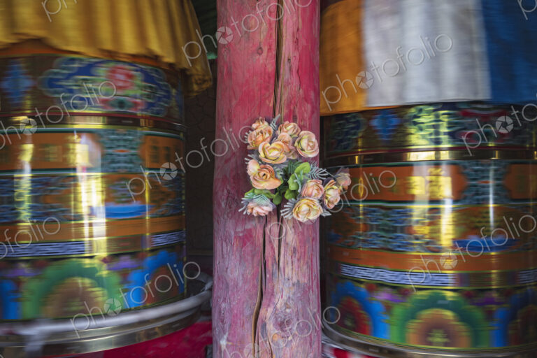 Spinning Prayer Wheels Dongpojia, Sichuan Province, Kham Tibet