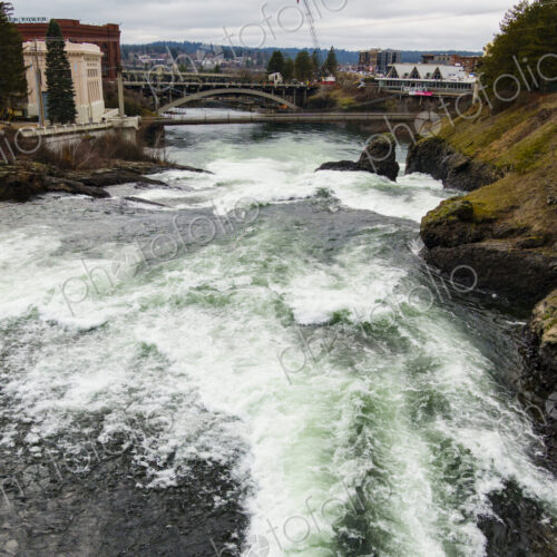 Spokane Falls in winter, Spokane, WA, USA Spokane Falls in winter, Spokane, WA, USA