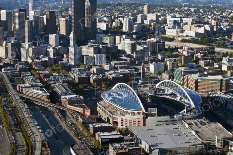 Sports Stadium and Downtown Seattle