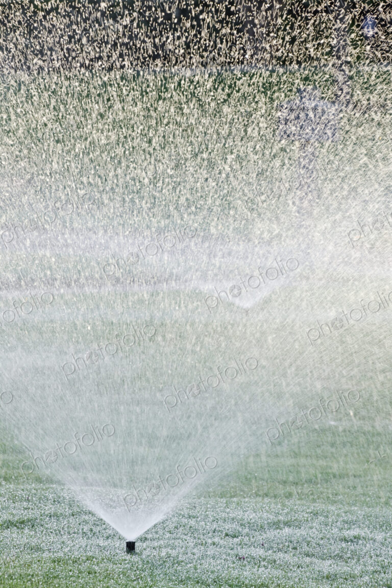 Sprinklers on Lawn