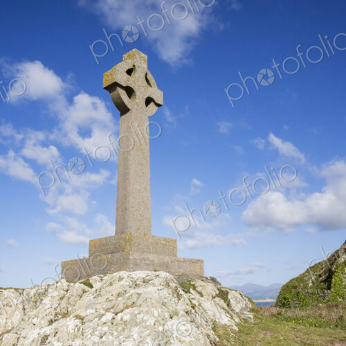 St David's Cross, a historic medieval celtic cross at Newborough. St David's Cross, a historic medieval celtic cross at Newborough.