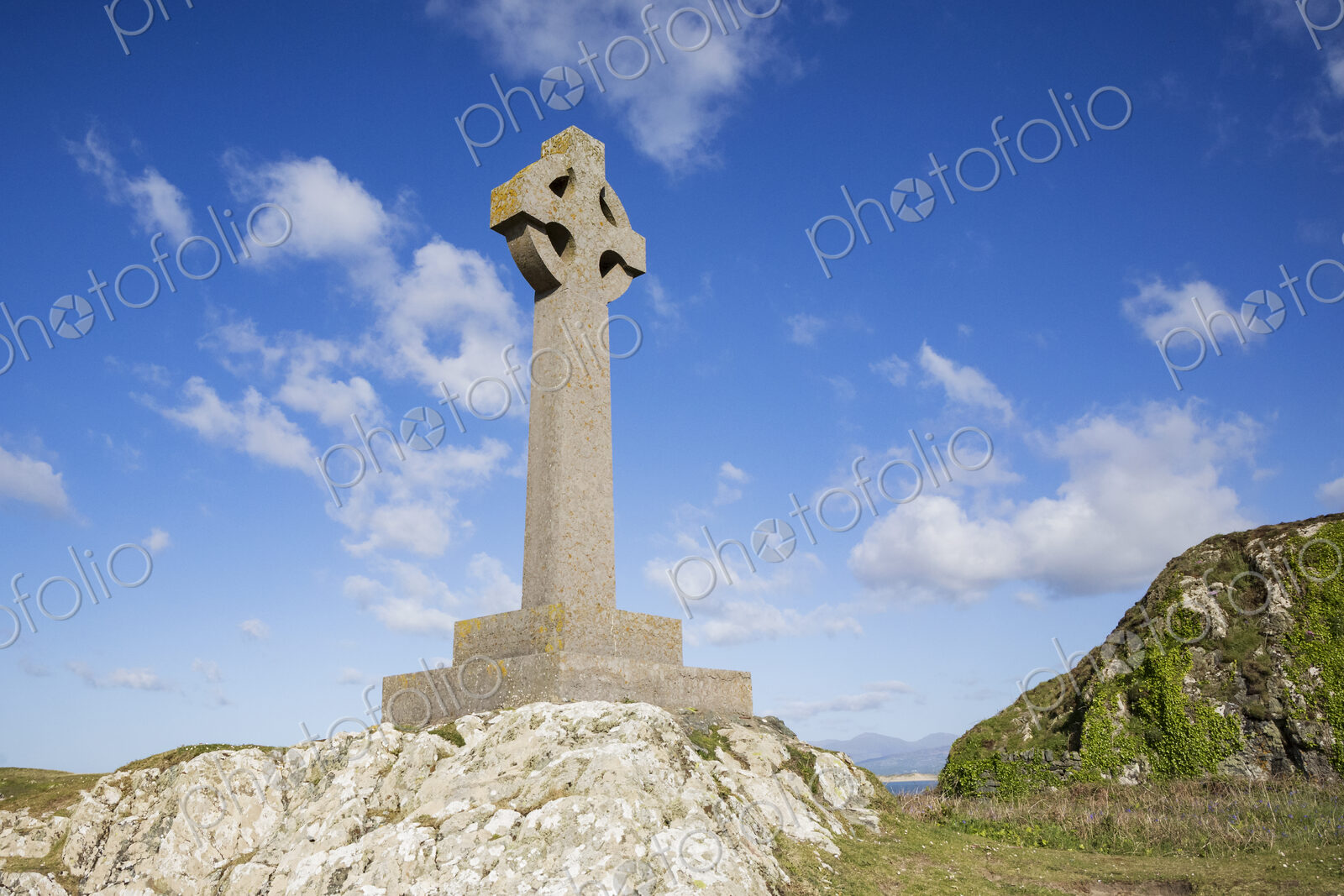 St David’s Cross, a historic medieval celtic cross at Newborough.