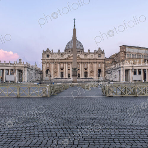 St Peter's Basilica and buildings near courtyard, Rome, Italy St Peter's Basilica and buildings near courtyard, Rome, Italy