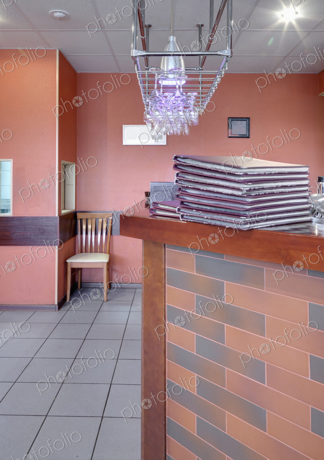 Stack of Menus on a Bar