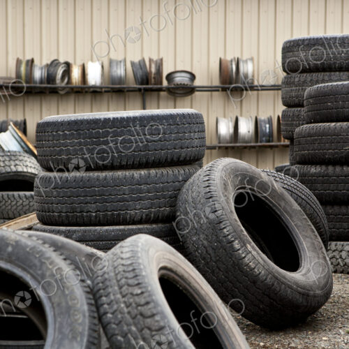 Stacks Of Worn Used Tires Stacks Of Worn Used Tires