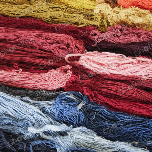 Stacks of Colorful Wool Stacks of Colorful Wool