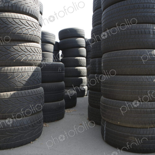 Stacks of Used Tires