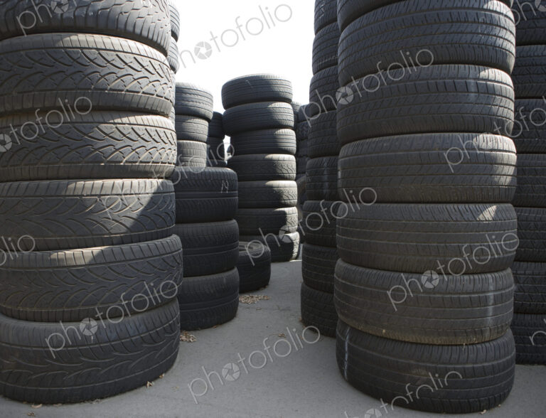 Stacks of Used Tires