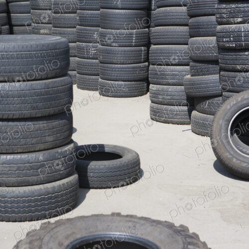 Stacks of Used Tires