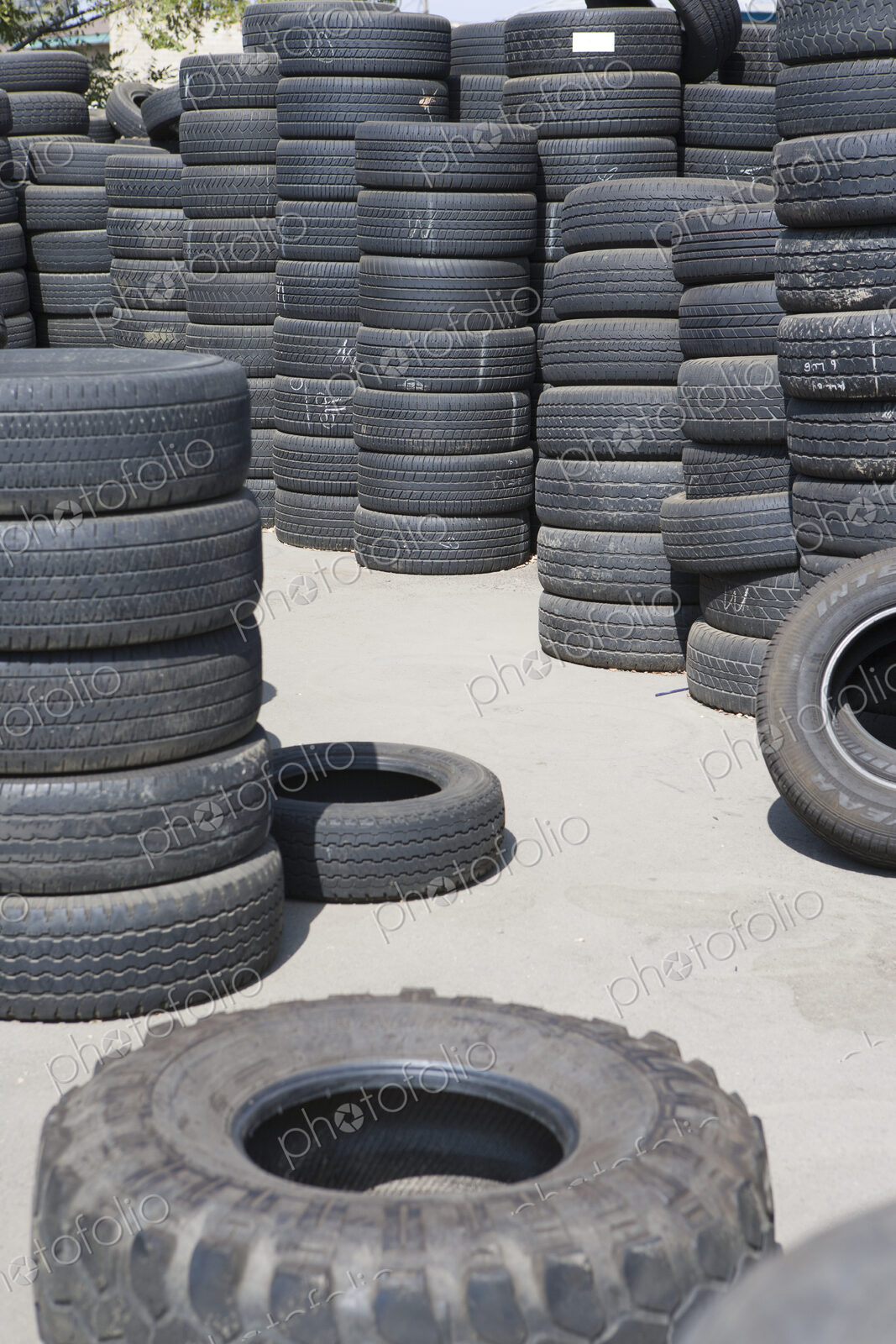 Stacks of Used Tires