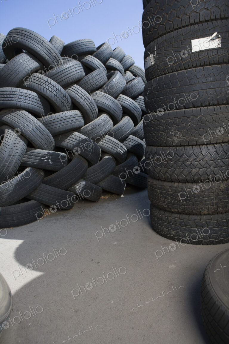 Stacks of Used Tires