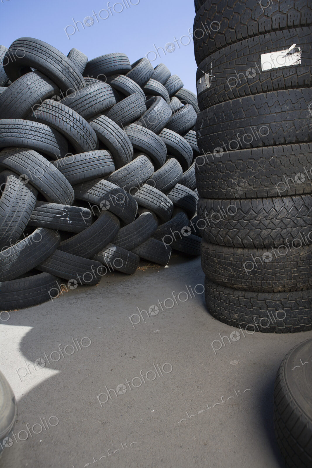 Stacks of Used Tires