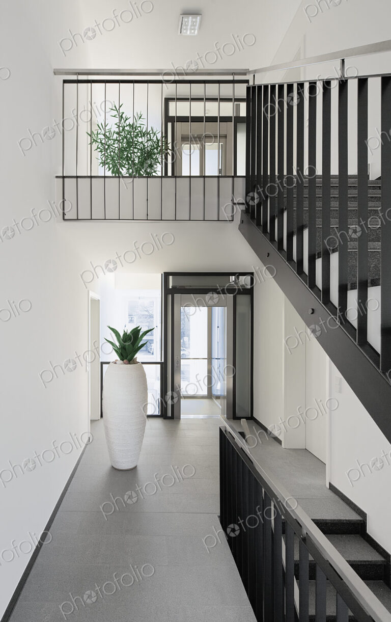 Staircase and hallway in modern house