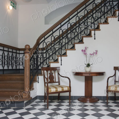 Staircase in an Elegant Hall Staircase in an Elegant Hall