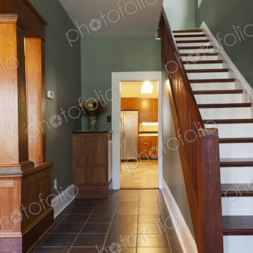 Stairs and corridor in new house Stairs and corridor in new house