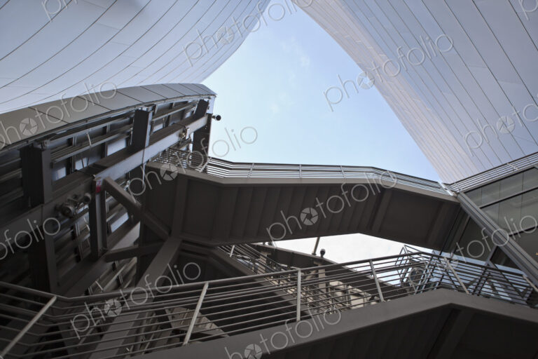 Stairs in Between Modern Office Building Walls