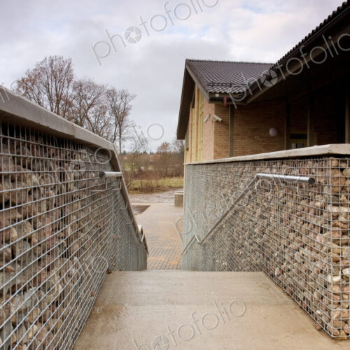 Stairwell With Stone Walls Stairwell With Stone Walls
