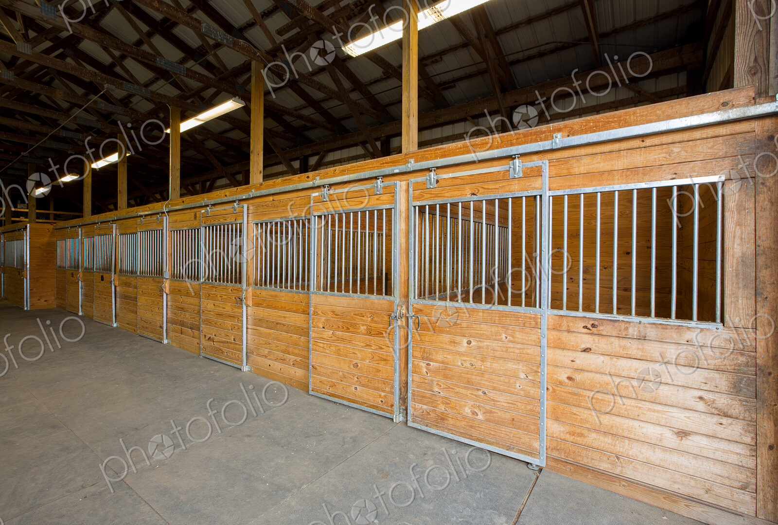 Stall doors in barn