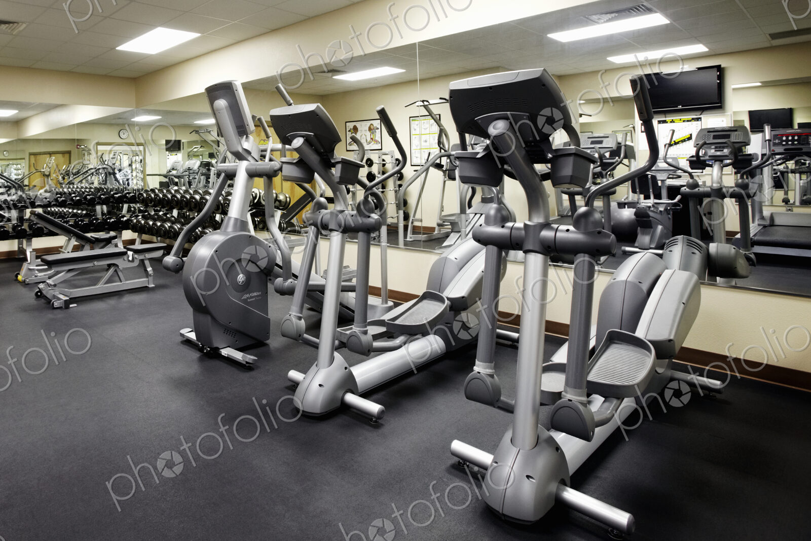 Stationary Bikes in a Gym
